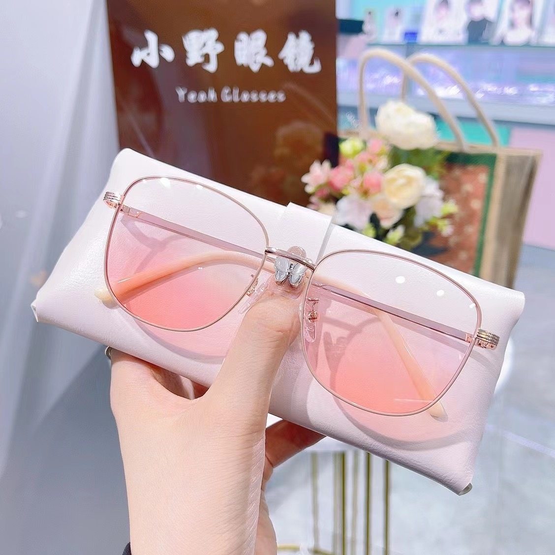 氛围腮红素颜眼镜深浅防蓝光