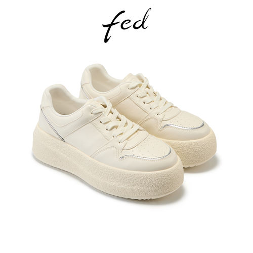 fed厚底板鞋秋季新款女鞋休闲鞋增高软底小白鞋女款GCG652