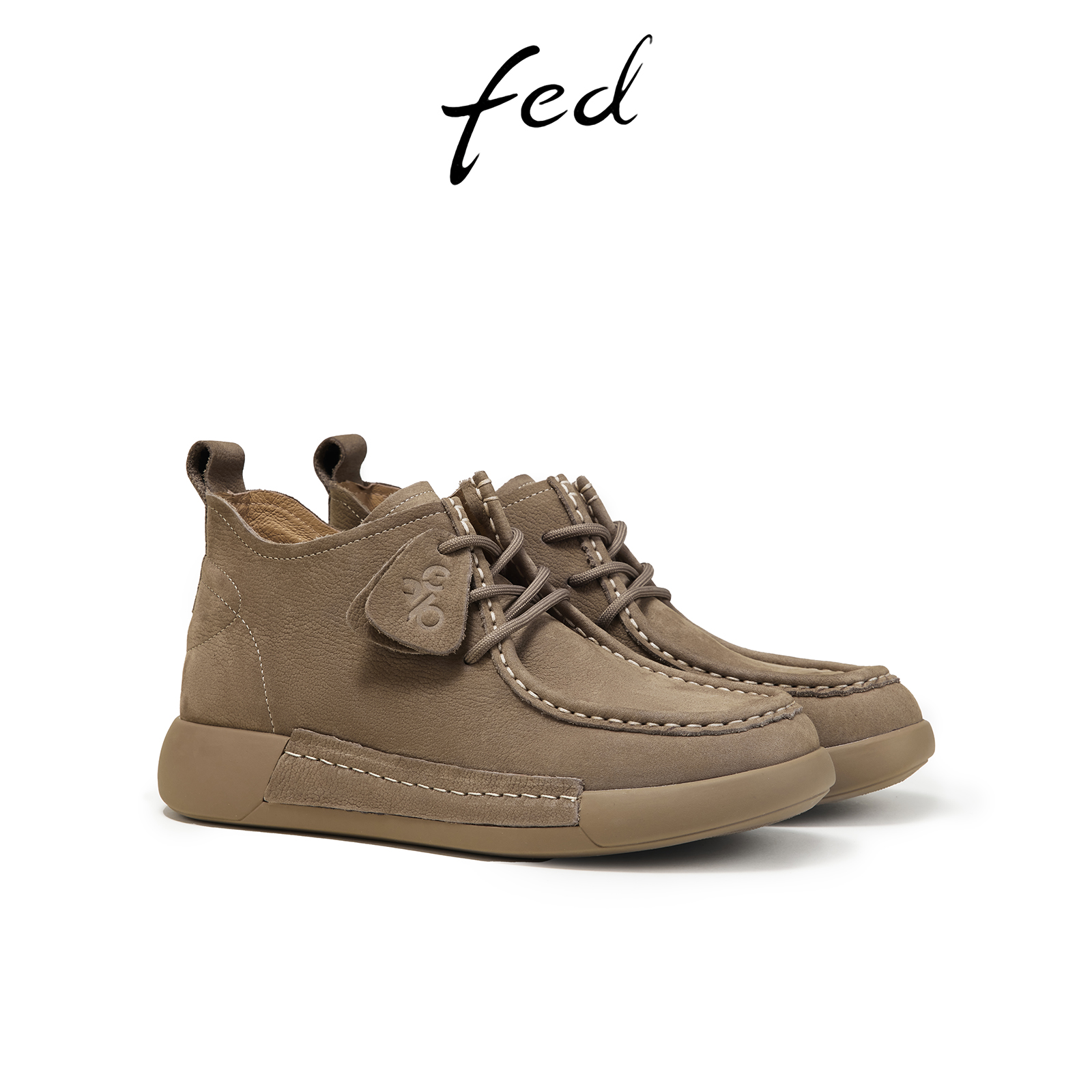 fed厚底休闲鞋冬季新款女靴工装马丁靴时尚通勤单靴女DVS669