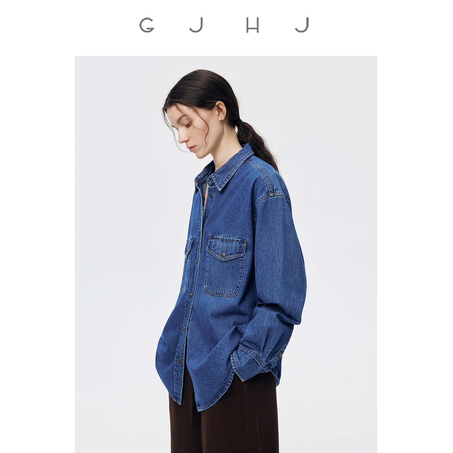 gjhj美式显瘦纯棉牛仔外套
