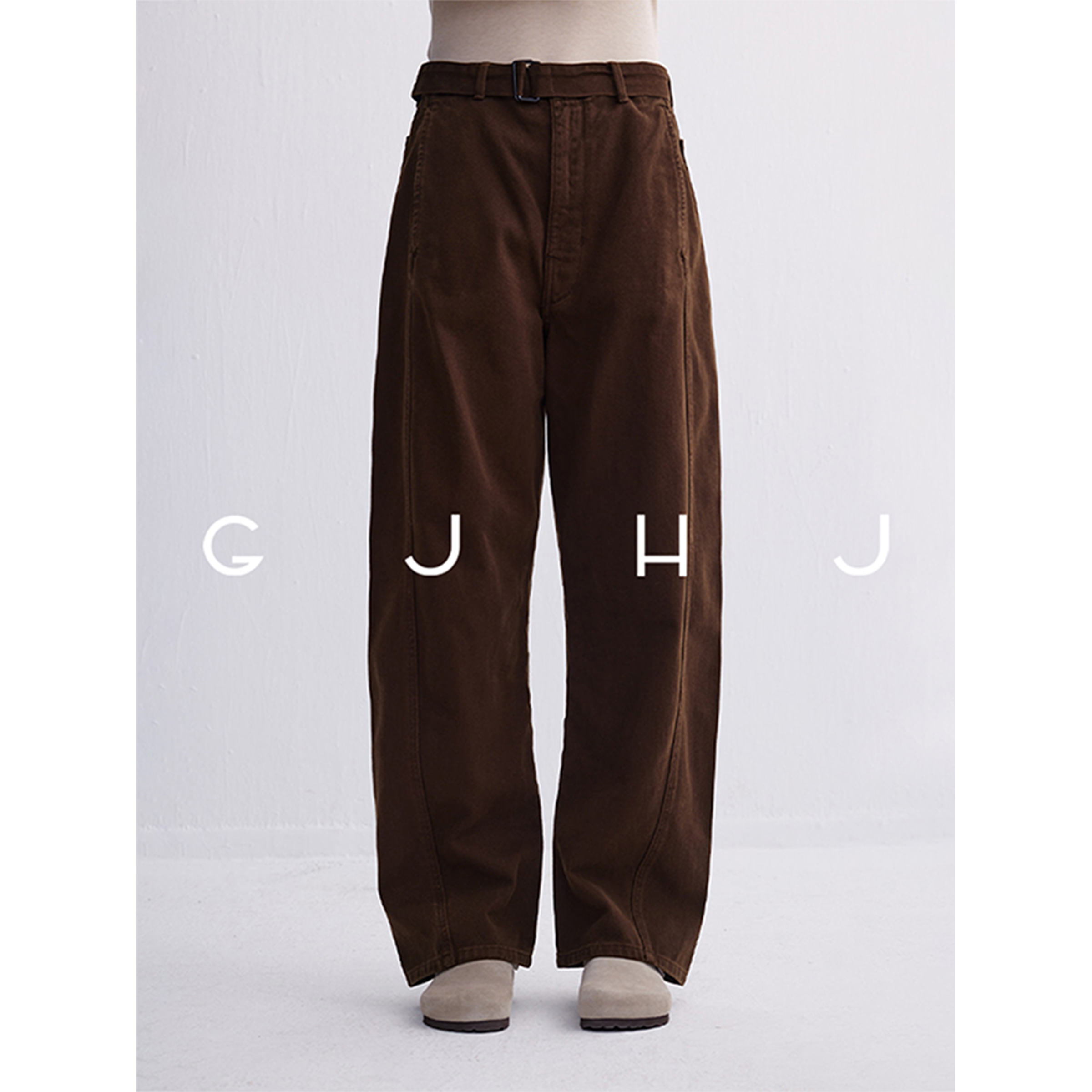 GJHJ腰带款香蕉版长牛仔裤