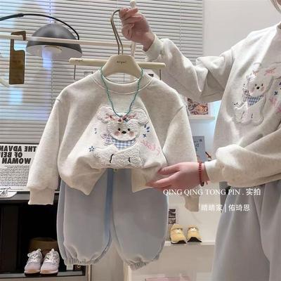 安阳童装女童春装套装2025新款洋气儿童时髦运动女孩儿童春秋套装