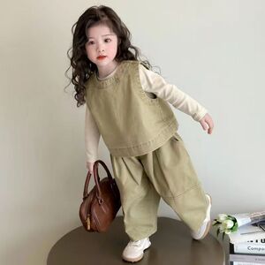 女童春装马甲套装2025新