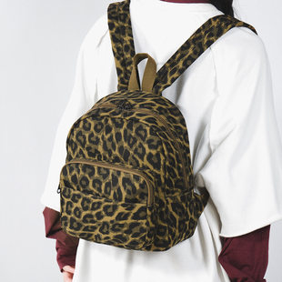 迷彩帆布背包女时尚豹纹少女校园风双肩包户外引闪旅行休闲双肩a9
