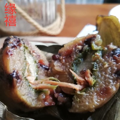 陈兰柴火粽子假蒌红豆肉粽纯手工新鲜现做早餐250克*4只即食早餐