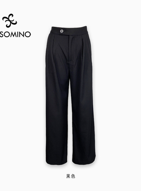 Aesomino/衣莎美诺春秋休闲裤黑色Y569C1778