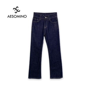 AESOMINO 深蓝色Y294CF042 衣莎美诺春秋牛仔裤