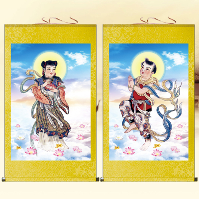 善财童子画像客厅装饰画佛像挂画