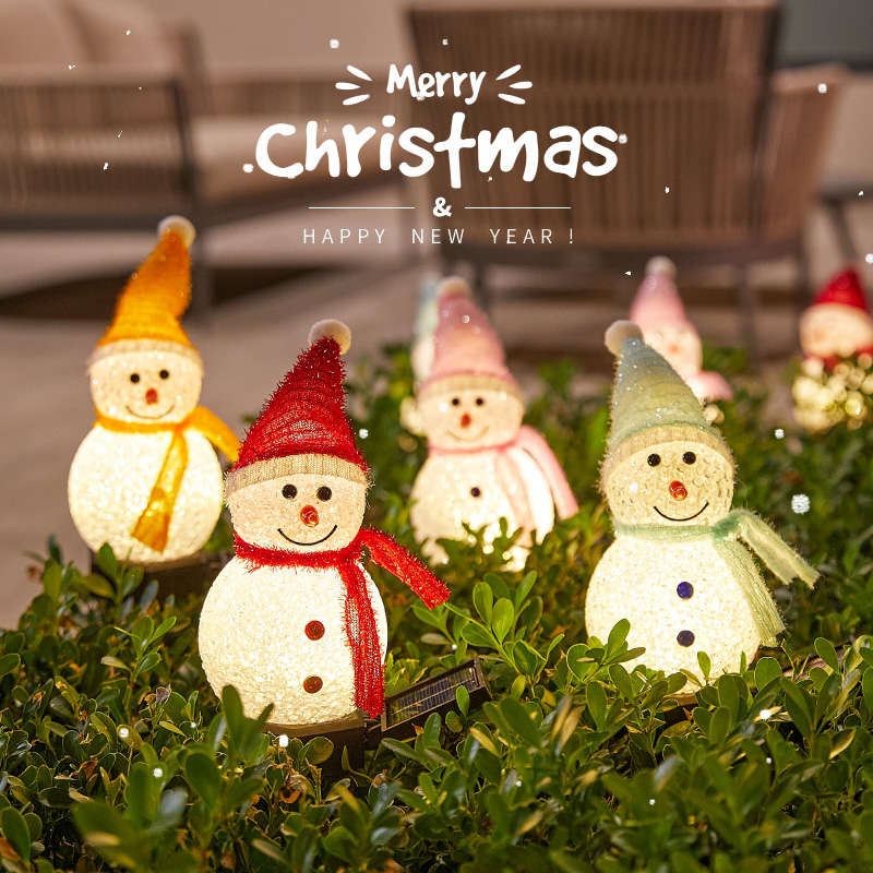 圣诞节装饰品led小彩灯户外太阳能草坪灯地插灯圣诞氛围场景布置