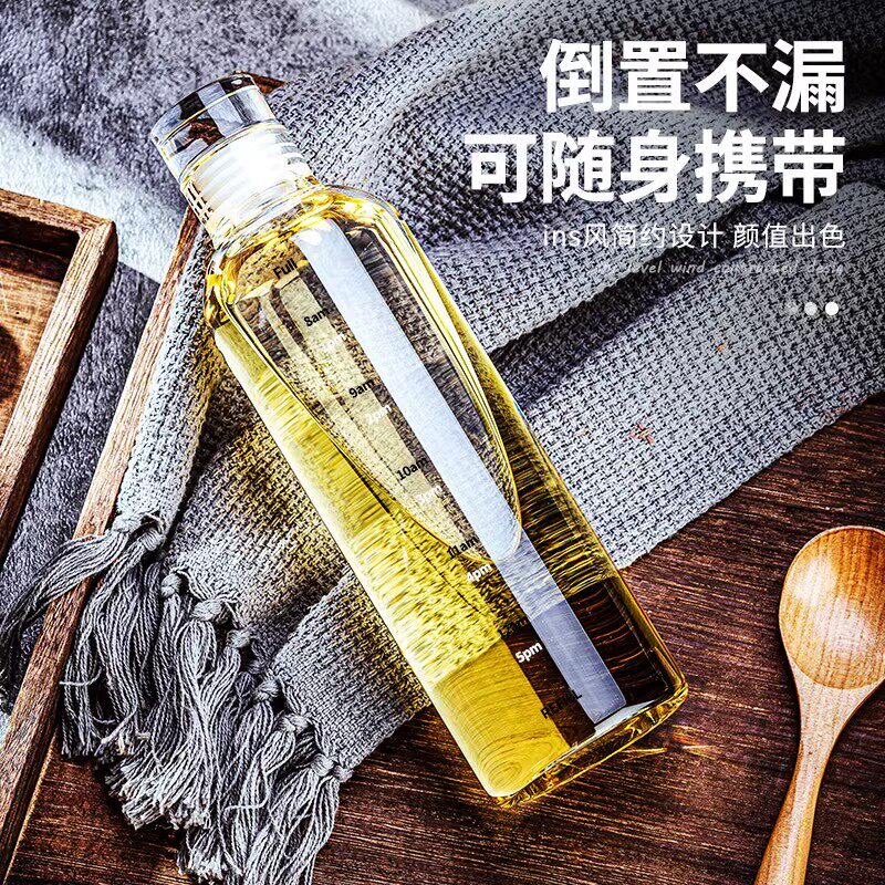 时间刻度玻璃杯大容量冷泡茶瓶子网红咖啡茶叶冷萃水杯冷泡杯杯子