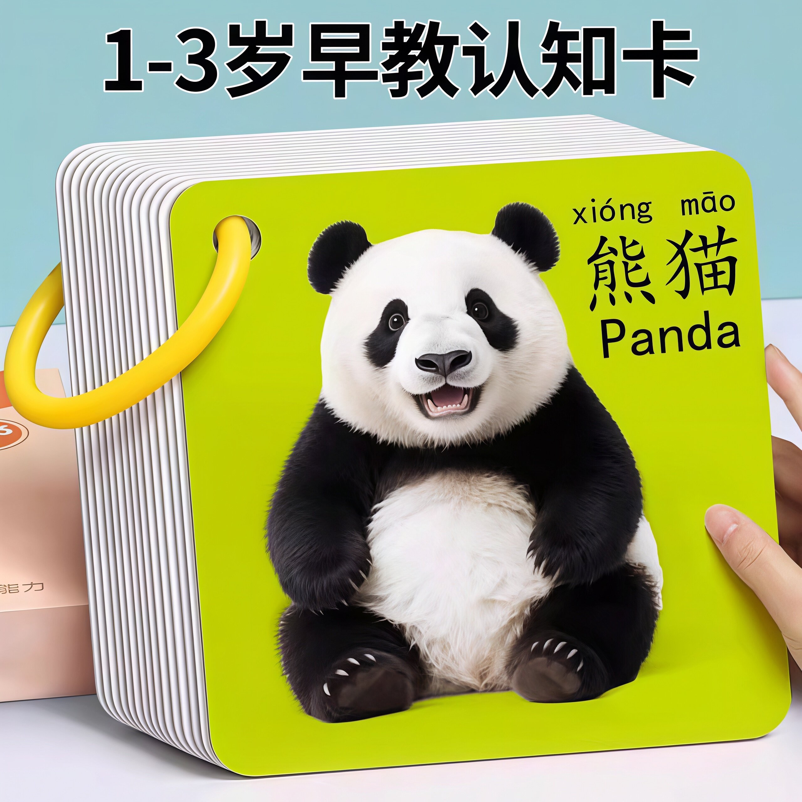 动物卡片认知早教儿童识字看图识物启蒙书婴幼儿宝宝一岁益智玩具