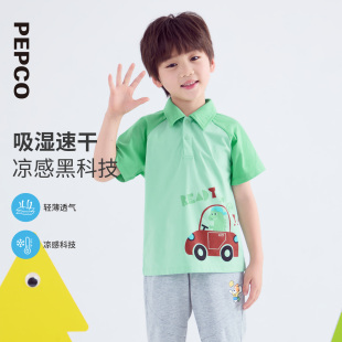 小猪班纳童装2025夏装新款儿童POLO衫小童男童短袖上衣宝宝幼童潮