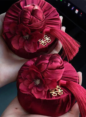 2025新款喜糖盒子风吕敷结婚喜宴宾客回礼礼盒婚礼免折叠糖盒含糖