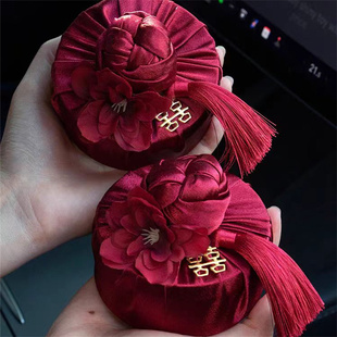 2025新款喜糖盒子风吕敷结婚喜宴宾客回礼礼盒婚礼免折叠糖盒含糖