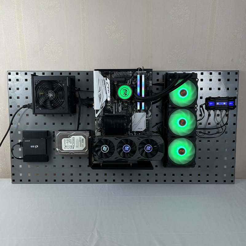 电脑壁挂机箱开放式挂墙机箱模块式主板显卡电源水冷底板挂件DIY
