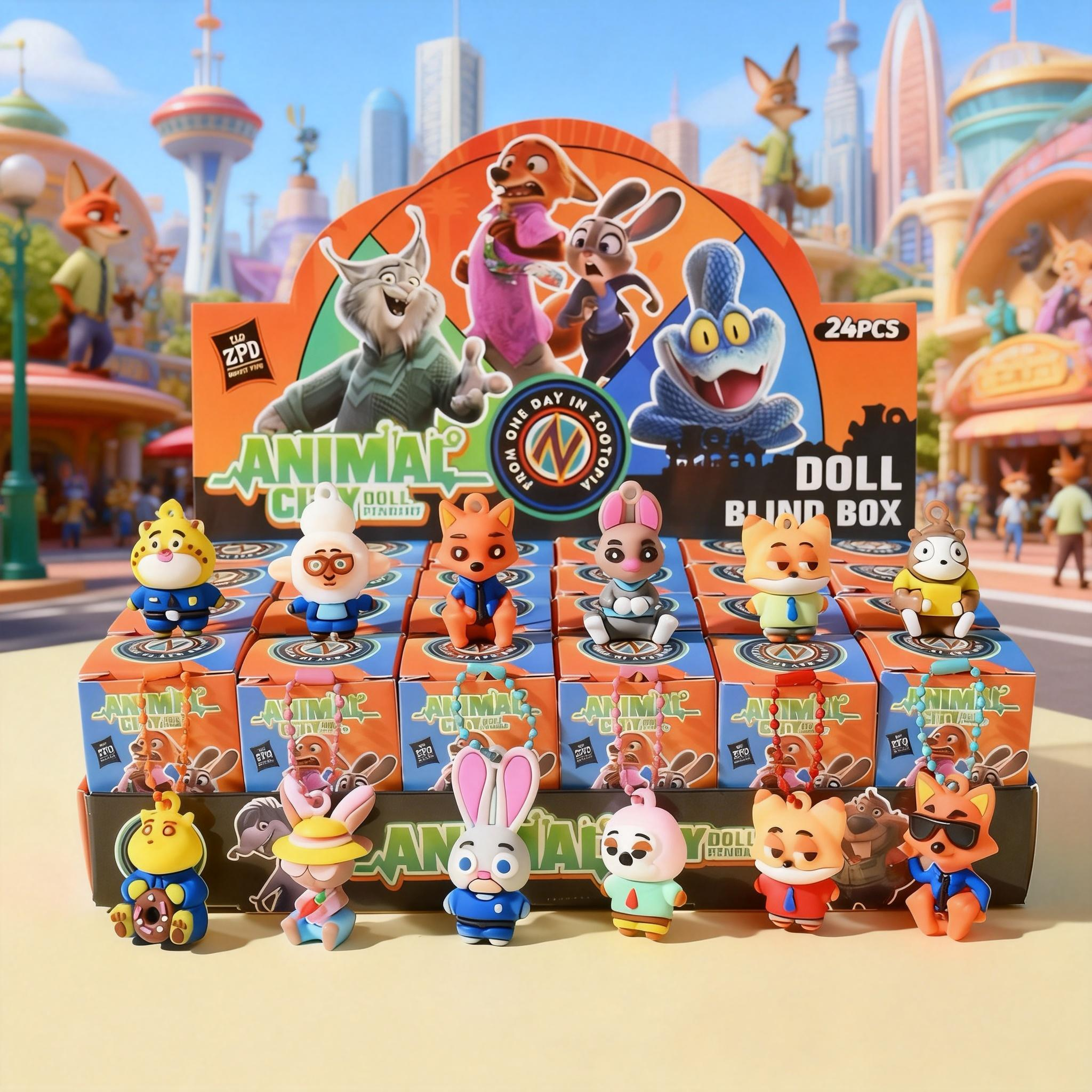 24盒疯狂动物城盲盒洞洞乐挂件儿童男女孩小学生奖品礼物网红爆款,玩具/童车/益智/积木/模型,其它玩具,淘宝优惠券,粉丝福利购,淘宝优惠卷