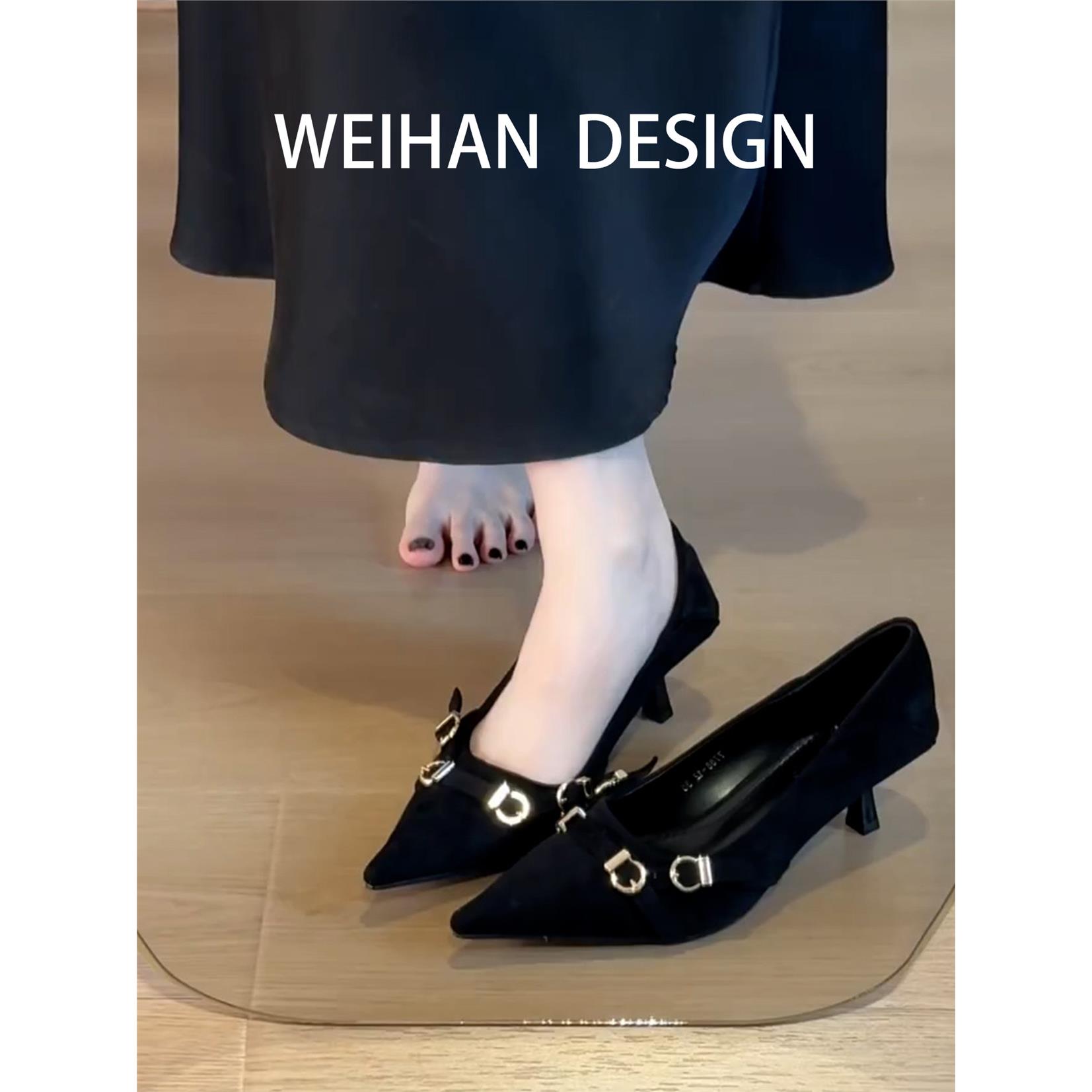 羊皮版！法式复古黑色细