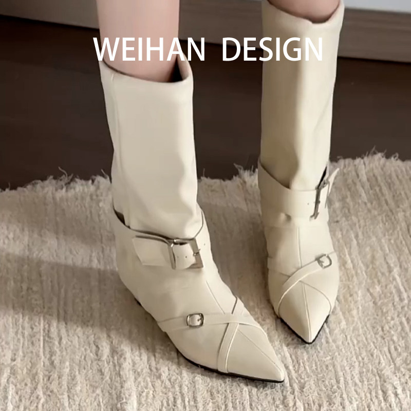 羊皮版!设计感交叉扣带