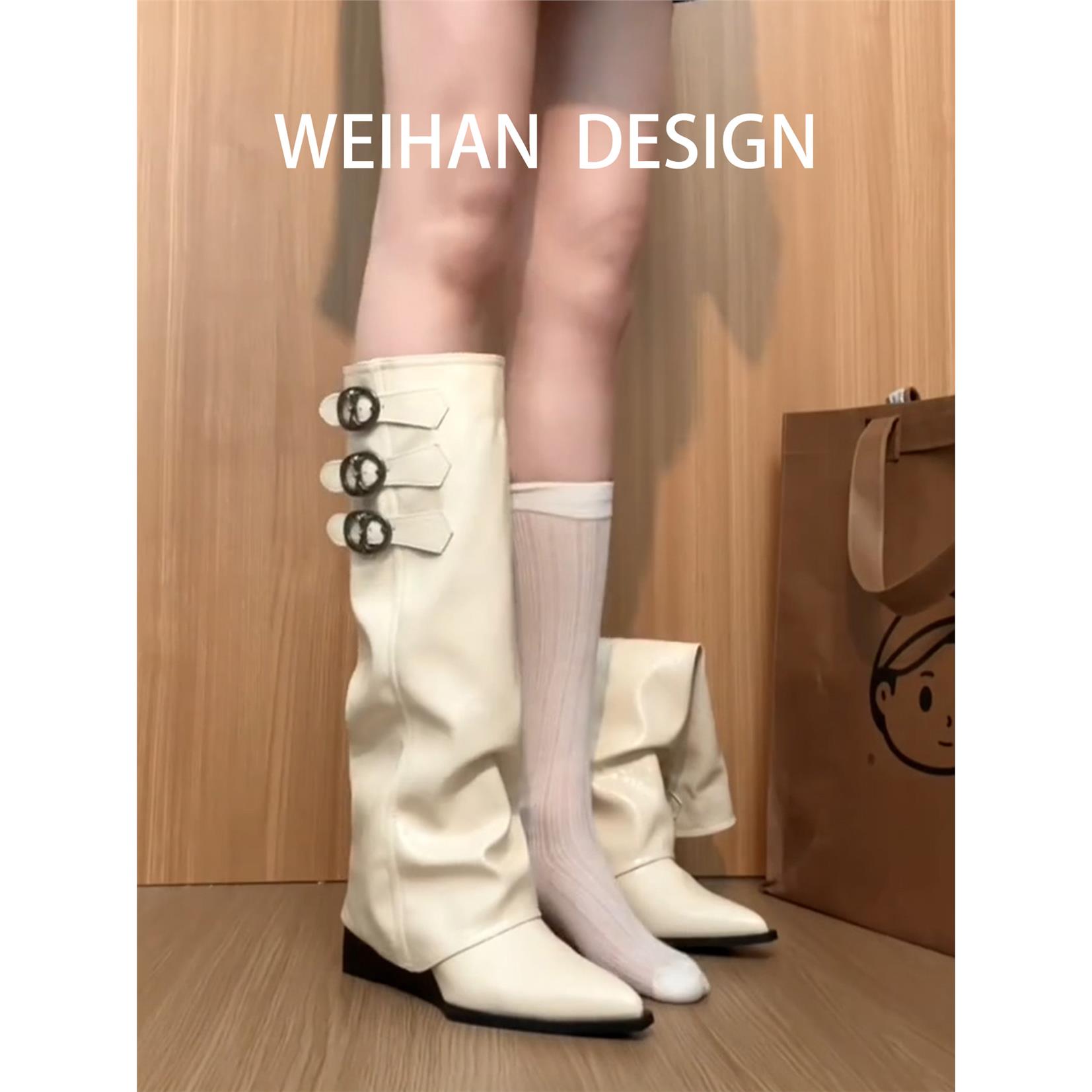 羊皮版！韩版英伦风白色