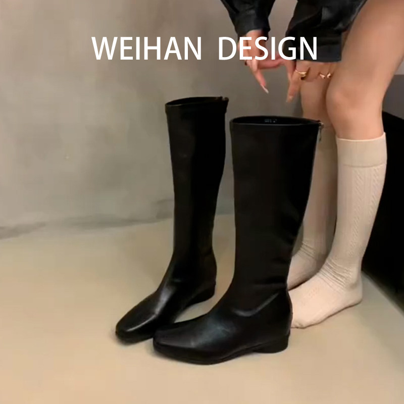 羊皮版!黑色亮面后拉链