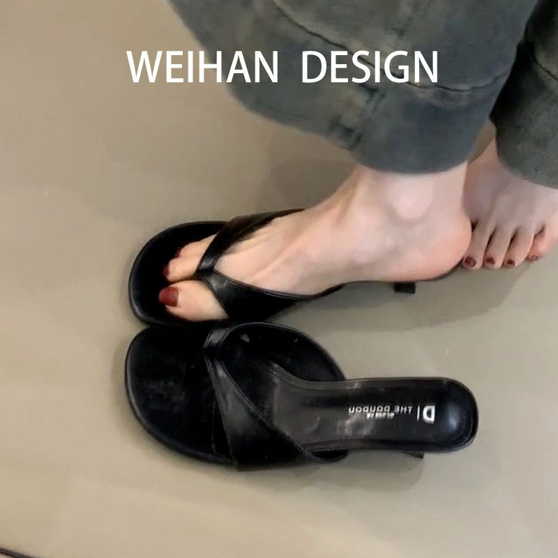 羊皮版！法式露脚趾高跟