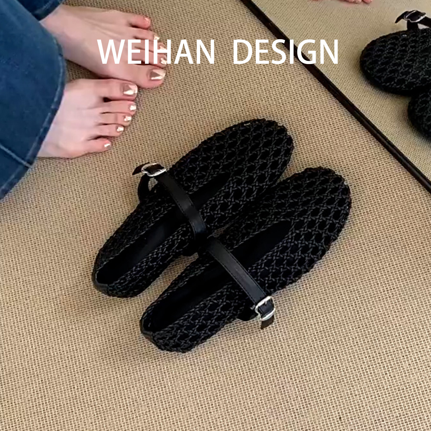 羊皮版!复古镂空编织浅