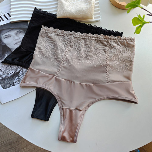 超高腰遮伤口收腹翘臀性感丁字裤