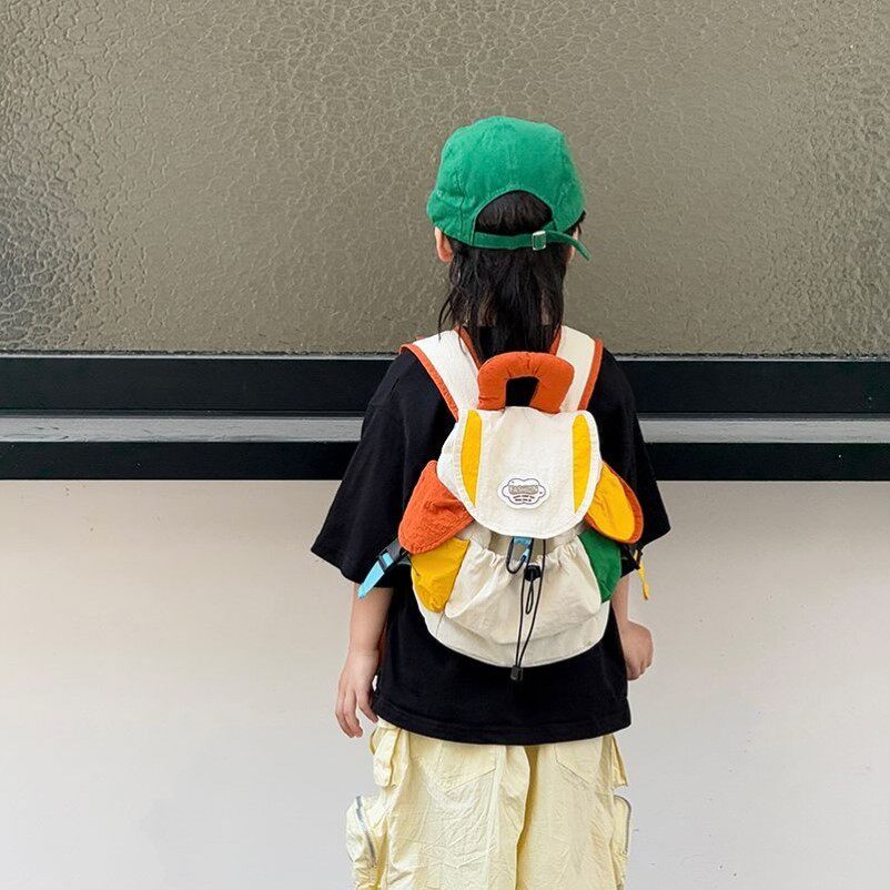 幼儿园书包儿童小学生男女童超轻宝宝撞色双肩包外出轻便旅游背包