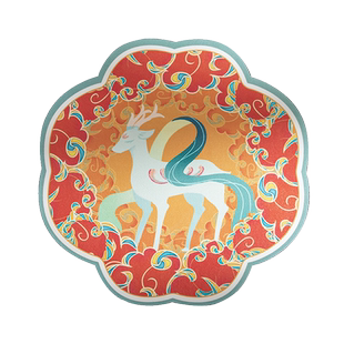 遇见神鹿吸水硅藻泥茶垫茶具中国风茶席敦煌风防烫餐垫防滑沥水垫