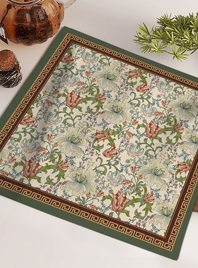 法式花园新款茶盘茶具防尘盖布定制多功能防尘罩床头柜茶杯小桌布