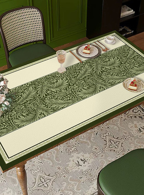 高级感美式餐桌垫免洗防水放油皮革桌布茶几垫桌垫防烫隔热台面垫