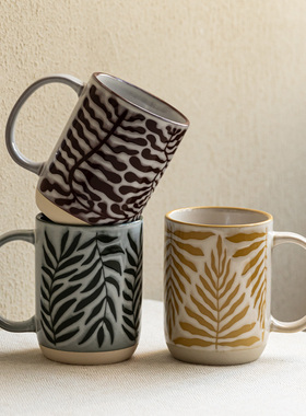 YE HOME 特色陶瓷马克杯家用喝水杯子大容量咖啡杯早餐杯待客茶杯