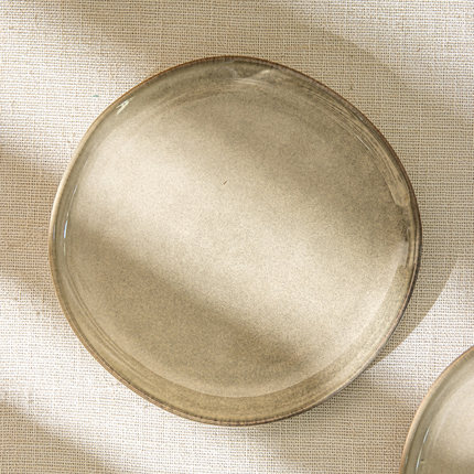 YE HOME 日式陶瓷盘异形浅盘西餐牛排盘家用菜盘沙拉盘早餐盘餐盘