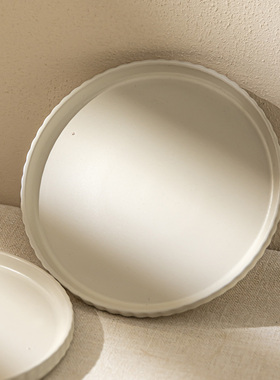 YE HOME 纯色陶瓷浅盘西餐盘家用盘子沙拉盘菜盘早餐盘甜品蛋糕盘