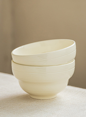 YE HOME 新款奶黄色ins风陶瓷米饭碗家用高颜值一人食小碗沙拉碗