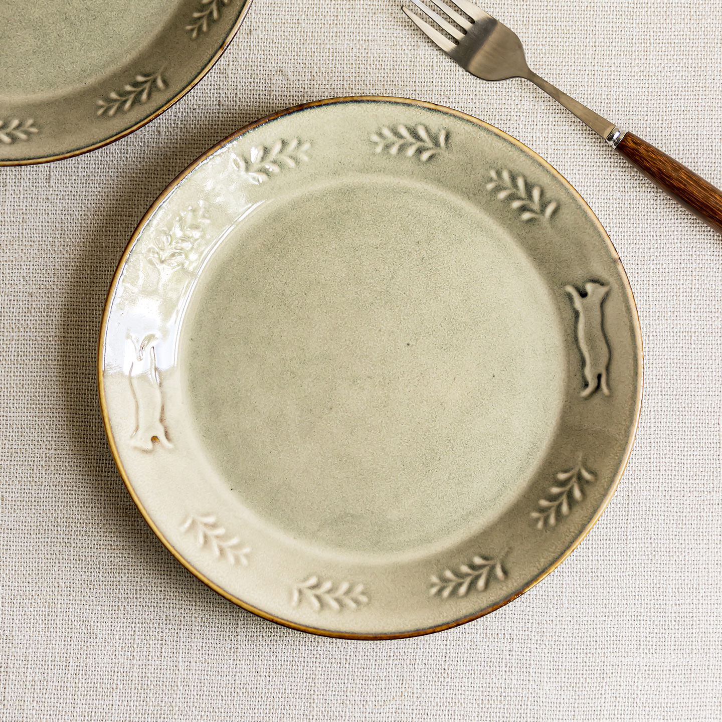 YEHOME猫猫浮雕陶瓷盘家用餐具