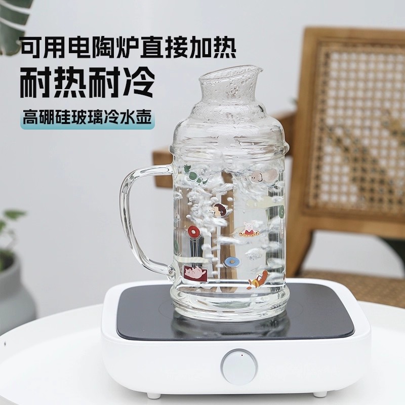 好巢凉水壶玻璃耐高温大容量水杯