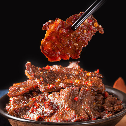 现做湖南特产麻辣熟食牛肉片