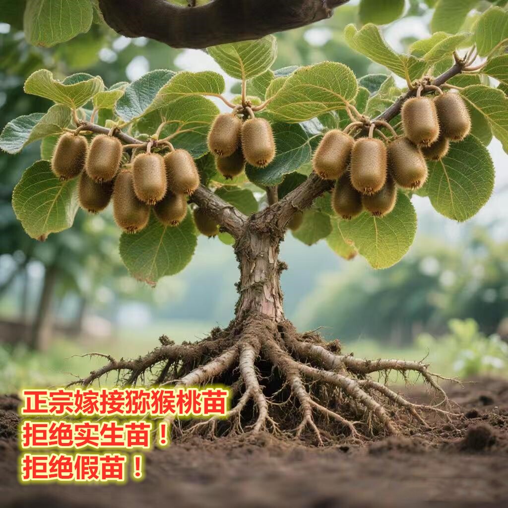 嫁接猕猴桃苗南方北方种植当年结果盆栽地栽正宗红心绿心猕猴桃苗