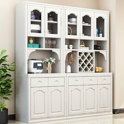 新中式实木客厅酒柜餐厅餐边柜现代简约储物柜厂家直销开放式储物