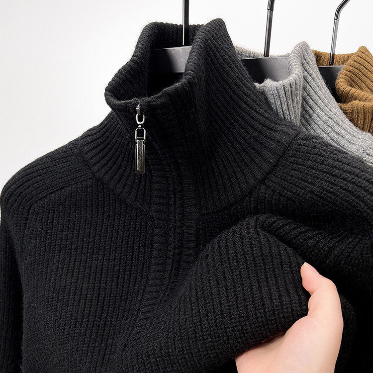 保罗男士毛衣半拉链立领冬季厚款针织羊毛衫高级感时尚休闲男装,男装,针织衫/毛衣,淘宝优惠券,粉丝福利购,淘宝优惠卷