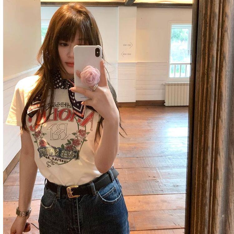 2026新款正肩纯棉短袖t恤女时尚百搭洋气白色上衣内搭打底衫夏季