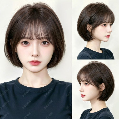 君知否真人发丝短发全头套