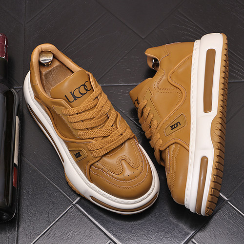 低帮男鞋厚底时尚百搭潮鞋韩版运动鞋板鞋小白鞋潮流男士休闲鞋