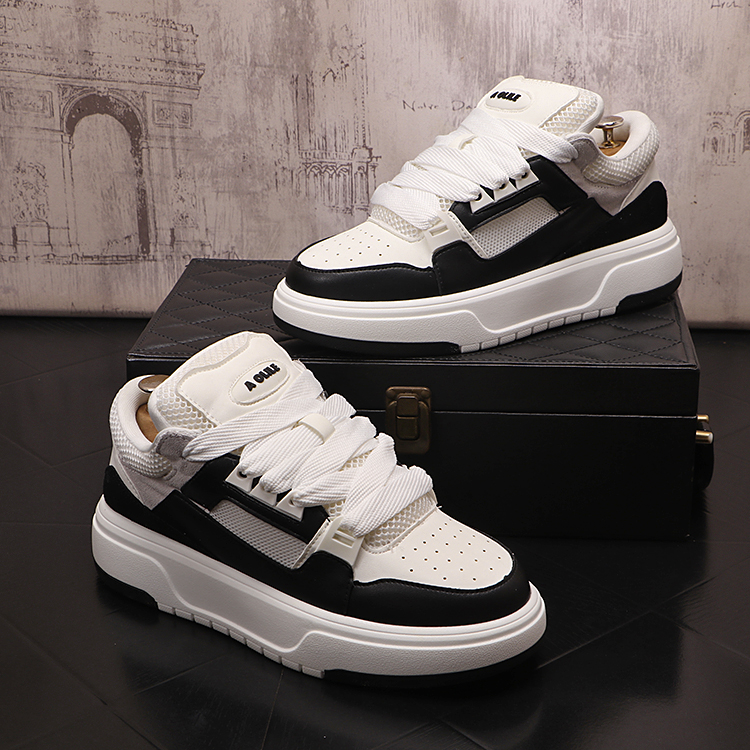 面包鞋男新款透气圆头板鞋百搭韩版小白鞋时尚运动休闲鞋舒适男鞋