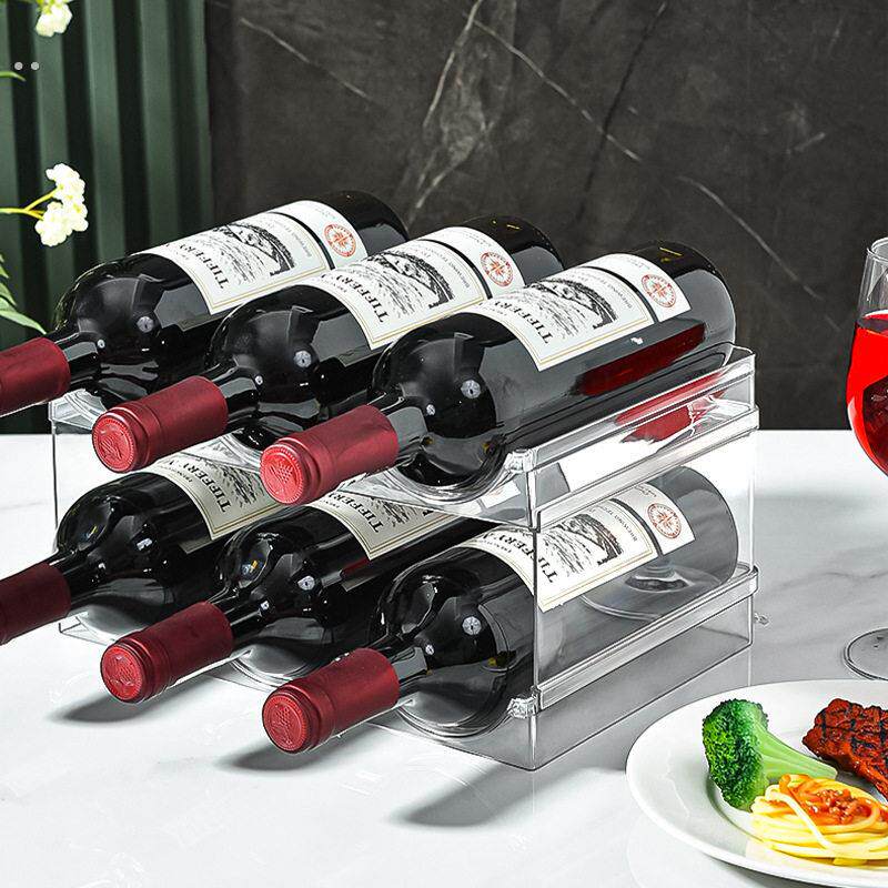 红酒柜置物架多瓶格子放酒简易桌面红酒架子家用葡萄酒架摆件展示
