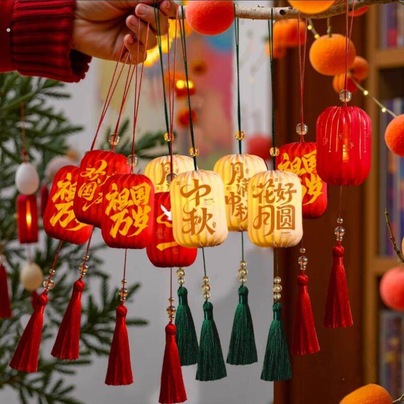 中秋节灯笼儿童古风手提挂饰小宫灯国庆户外防水装饰挂件新款成品