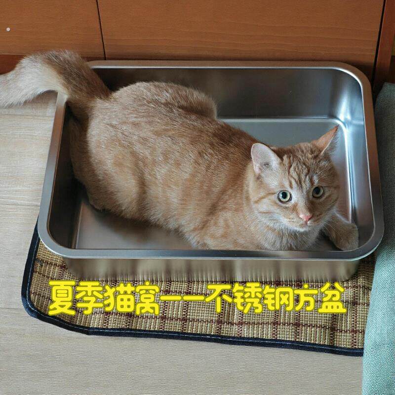 不锈钢宠物冰窝夏季猫窝猫咪狗降温神器解暑兔子龙猫夏天睡觉冰垫