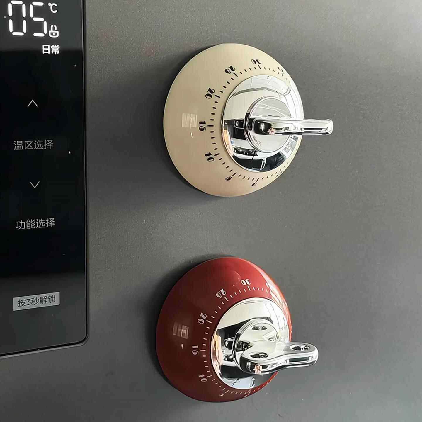 厨房机械计时器做饭提醒器声音大定时器磁吸冰箱秒表闹钟2025新款
