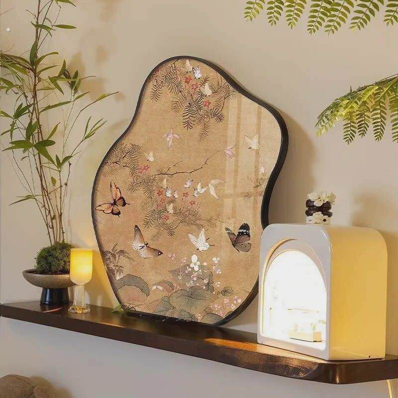 中古风先春报喜桌面摆画客厅电视柜小摆件复古艺术玄关摆台装饰画